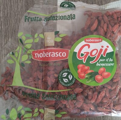 Bacche di Goji essiccate front packaging