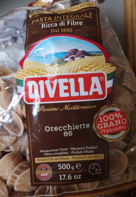 Pasta integrale, orecchiette 86