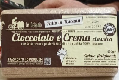 gelato artigianale front packaging