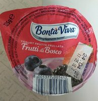 Yogurt alla frutta frullata frutti di bosco