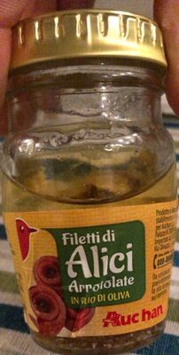 Filetti di alici arrotolate in olio di alica