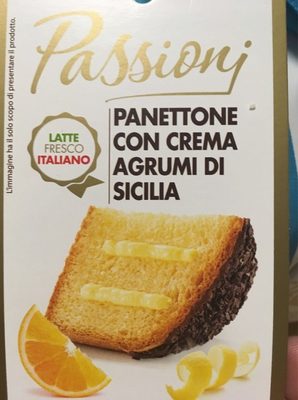 Panettone con crema agrumibdi sicilia front packaging