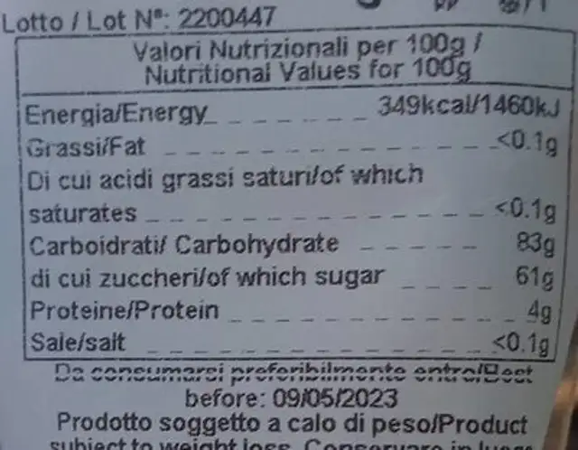 Silhouette kebab nutrition facts table