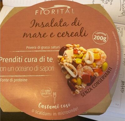 Insalata di mare e cereali front packaging