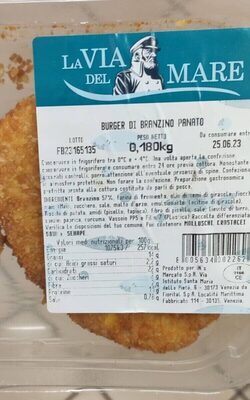 Burger di branzino panato