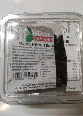 Olive nere secche front packaging