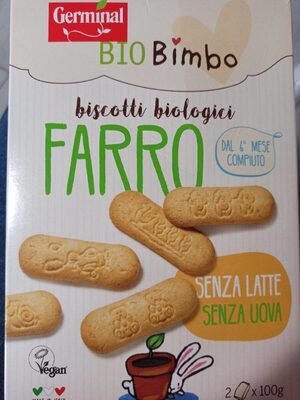 Biscotti biologici di farro front packaging