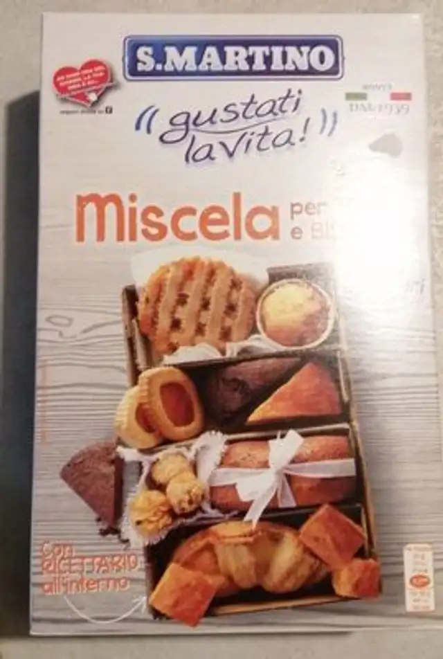 Miscela per torte e biscotti senza zuccheri aggiunti front packaging