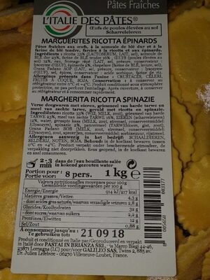 Marguerites Ricotta, épinards