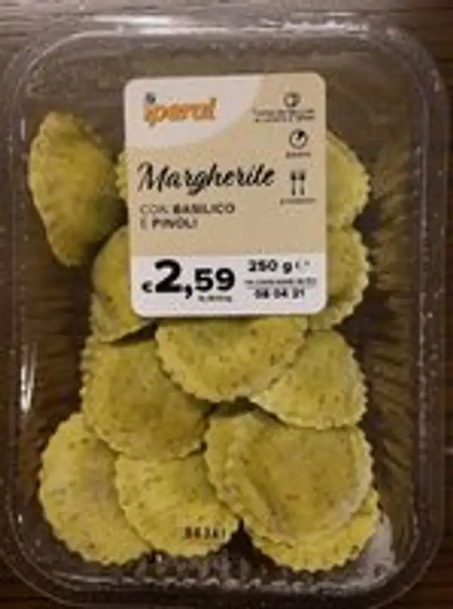 Margherite con basilico e pinoli