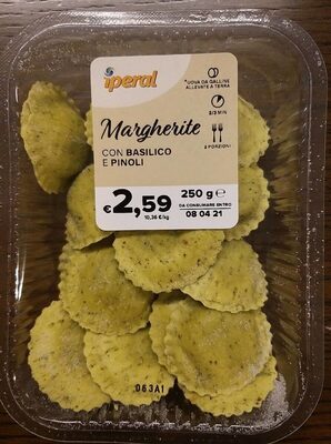 Margherite con basilico e pinoli