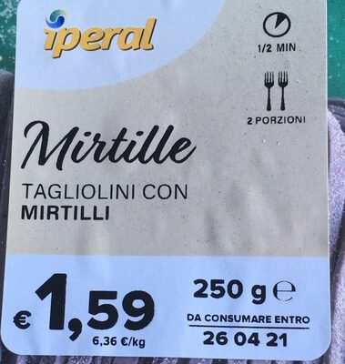 tagliolini con mirtilli