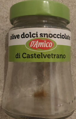 olive dolci snocciolate di Castelvetrano front packaging