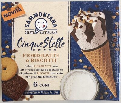 Cinque stelle fiordilatte e biscotti
