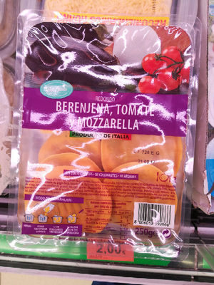 Tortellini berenjena mozzarella tomate front packaging