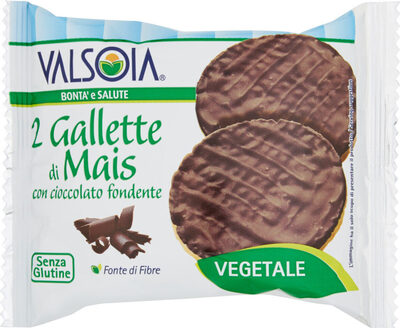 Gallette di mais con cioccolato fondente