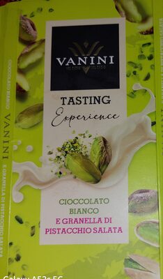 Cioccolato bianco e granella di pistacchio salata
