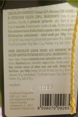 Uovo nutrition facts table