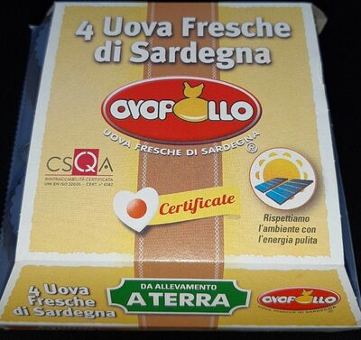 Uova allevate a terra oropiu front packaging