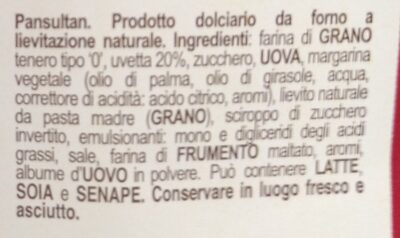 Dolce pansultan ingredients label