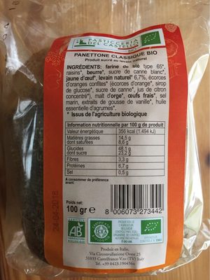 Panettone classique bio front packaging