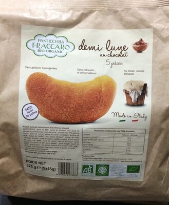 Demi lune au chocolat front packaging