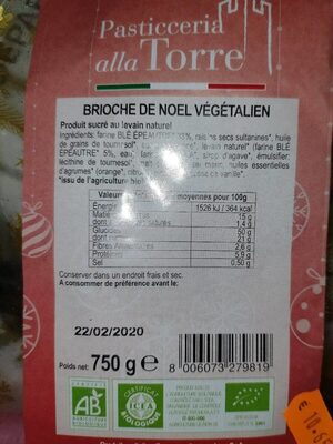 Panettone végétalien