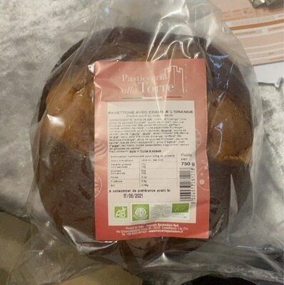 Panettone avec crème à l'orange