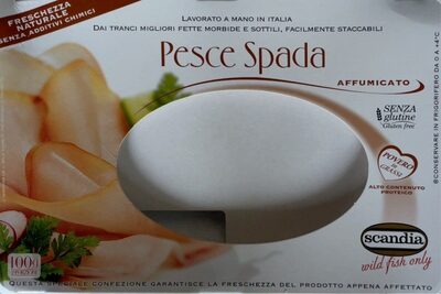 Pesce Spada affumicato front packaging
