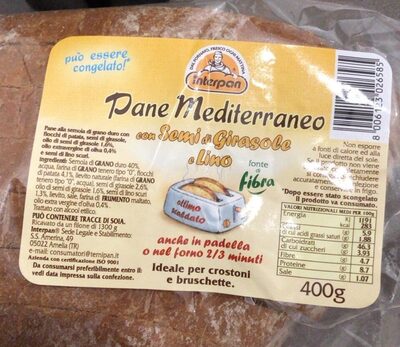 Pane Mediterraneo con semi di girasole y lino