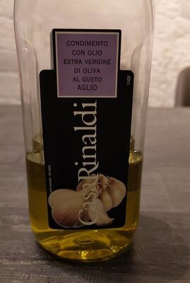 Condimento con olio extra vergine al gusto aglio
