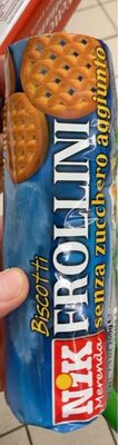 Frollini senza zucchero front packaging