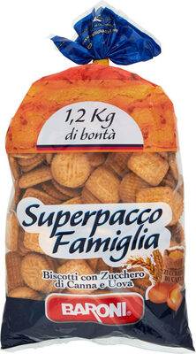 Superpacco famiglia biscotti con zucchero di canna e uova
