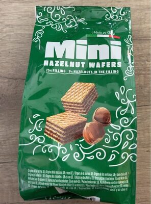 Mini Hazelnut Wafers front packaging