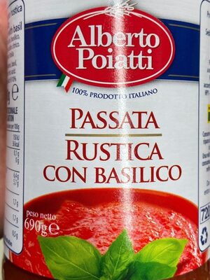 Passata rustica con basilico front packaging