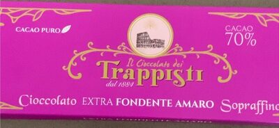 Cioccolato extra fondente amaro 70% front packaging