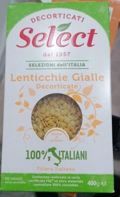 Lenticchie gialle decorticate