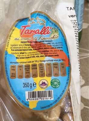 Taralli ai semi di finocchio