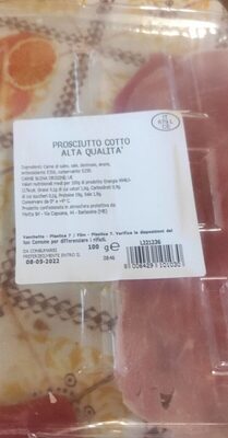 Prosciutto cotto alta qualità