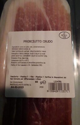 Prosciutto crudo