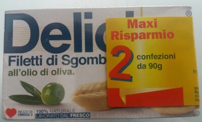 Filetti di sgombro all'olio d'oliva front packaging