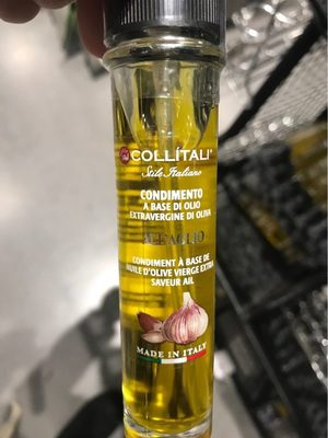 Huile d'olive vierge extra saveur ail front packaging