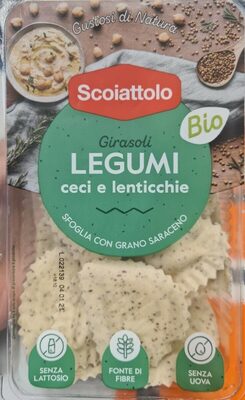 Girasoli di legumi ceci e lenticchie front packaging