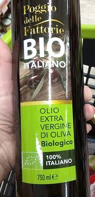 bio italiano olio extra vergine d’oliva front packaging