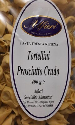 Tortellini prosciutto crudo Alfieri front packaging