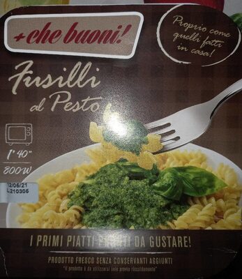 Fusilli al pesto front packaging