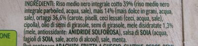 Riso Sfizioso con verdurine ingredients label
