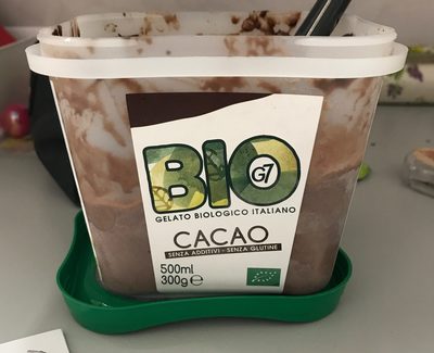 Gelato biologico italiano cacao front packaging