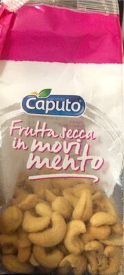 Anacardi frutta secca in movimento front packaging