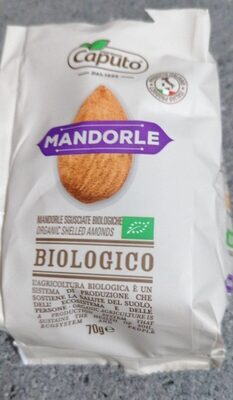 Mandorle biologiche front packaging